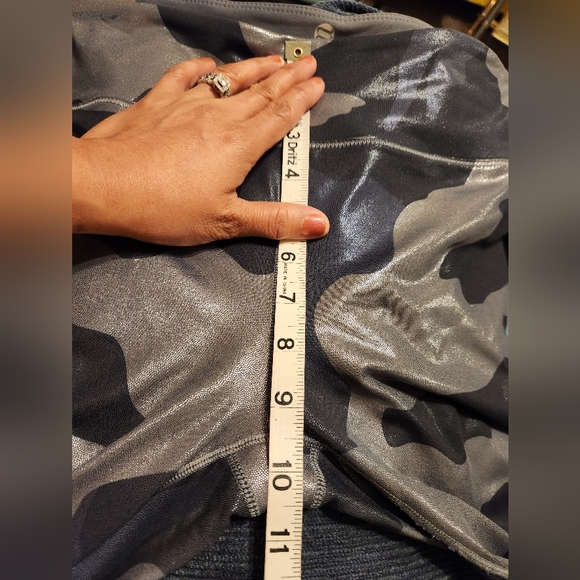 Noli faux leather camouflage wide band leggings sz M - Picture 6 of 15